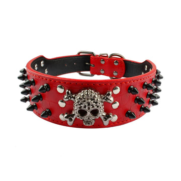 Skull Studded Spike Collar