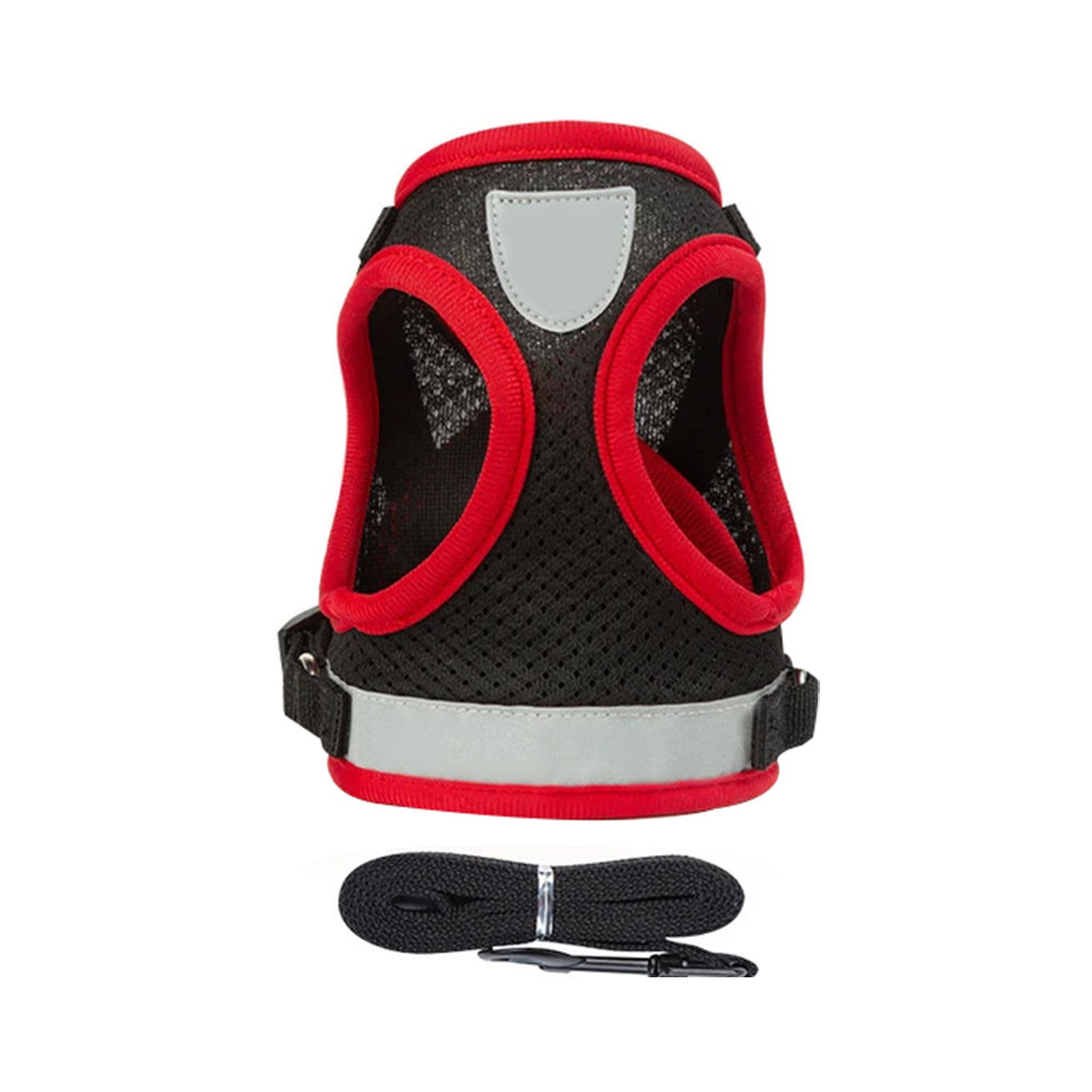 Chest Strap Breathable Soft Mesh Harness With Leash