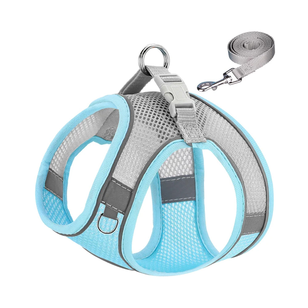 Strong Outdoor Soft Mesh Harness With Leash