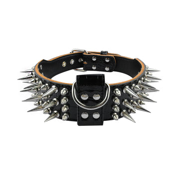 2" Wide Cool Sharp Studded Spike Collar