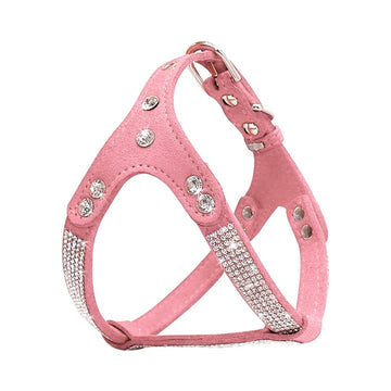 Soft Suede Rhinestone Harness