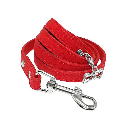 Suede Soft Walking Pets Leather Leash