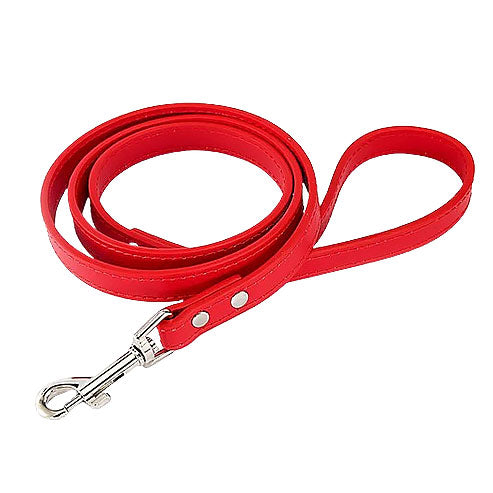 Solid Color Durable Pets Leather Leash