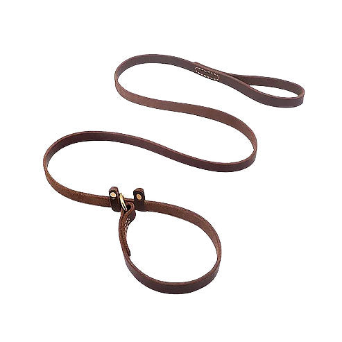 Flat Slip British Style Real Leather Leash