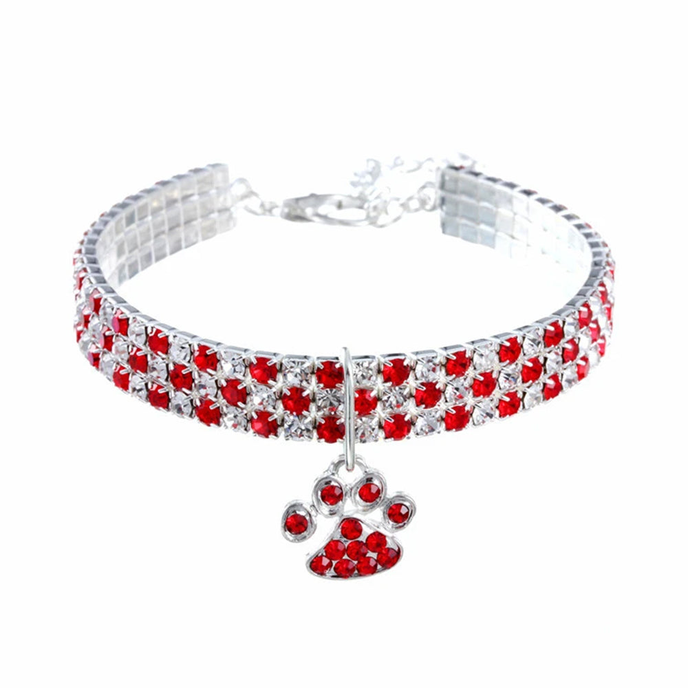 Necklace Style Durable Alloy Chain Rhinestone Collar