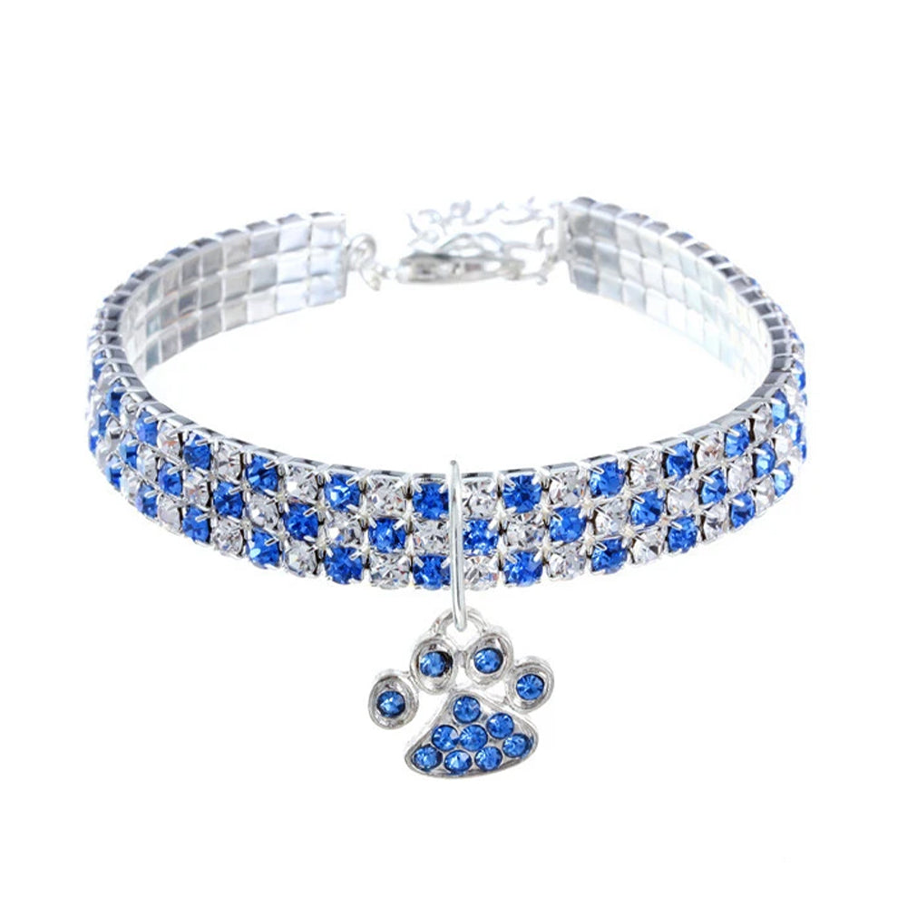 Necklace Style Durable Alloy Chain Rhinestone Collar